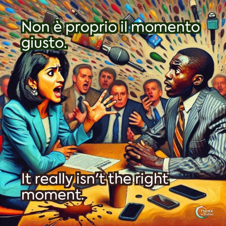 Non è proprio il momento giusto.