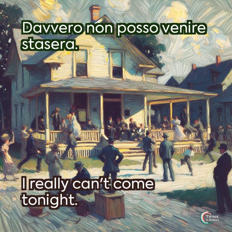 Davvero non posso venire stasera.