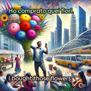 Ho comprato quei fiori.