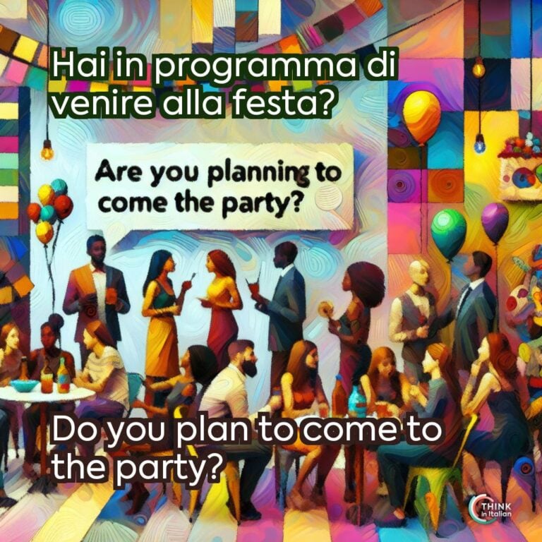 Hai in programma di venire alla festa?
