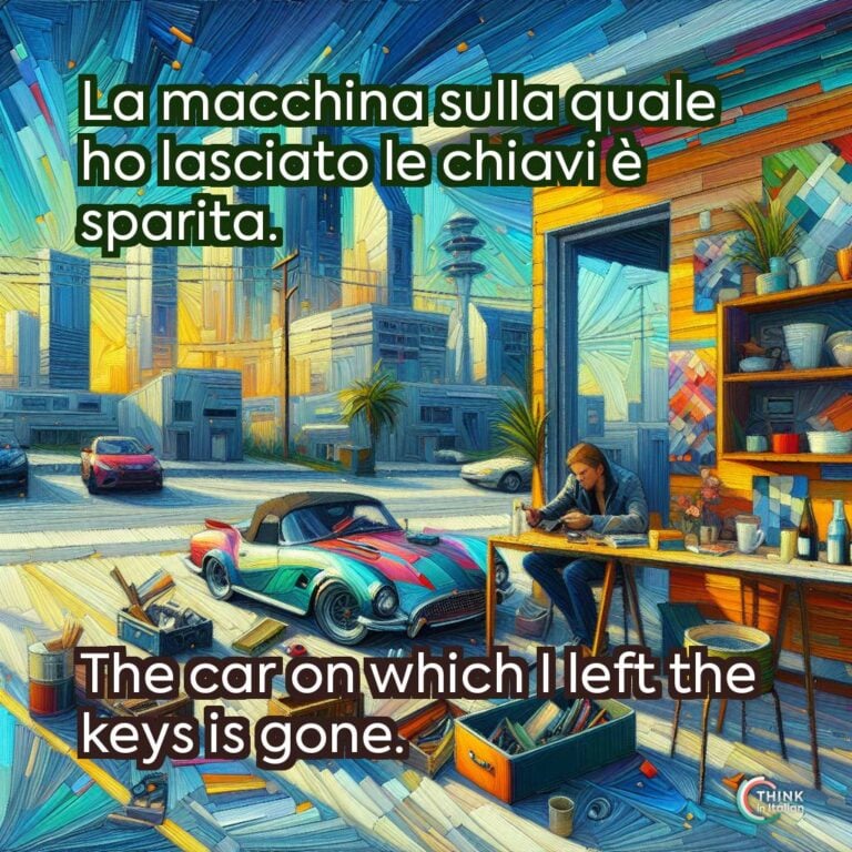 La macchina sulla quale ho lasciato le chiavi è sparita.