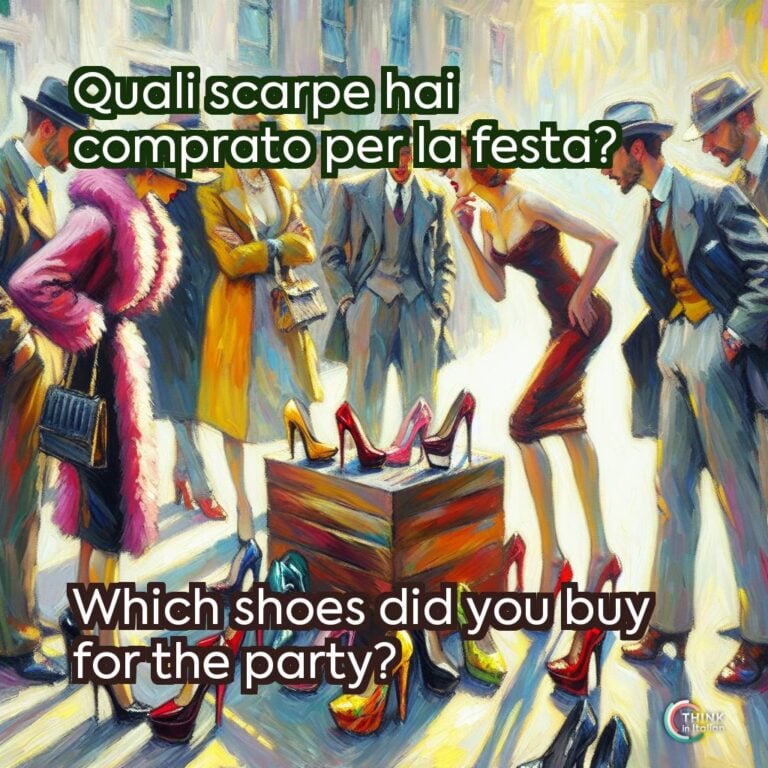 Quali scarpe hai comprato per la festa?