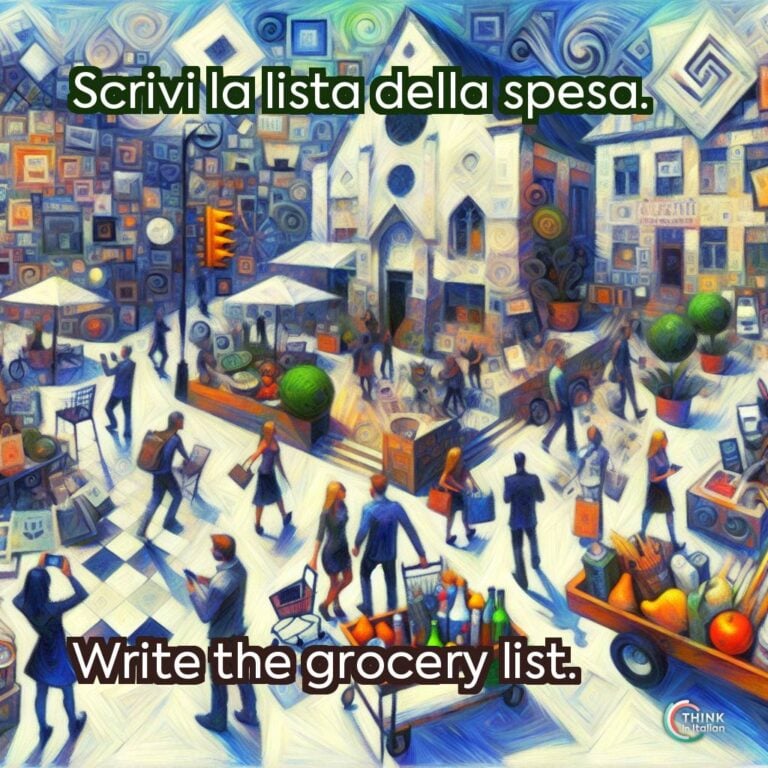 Scrivi la lista della spesa.