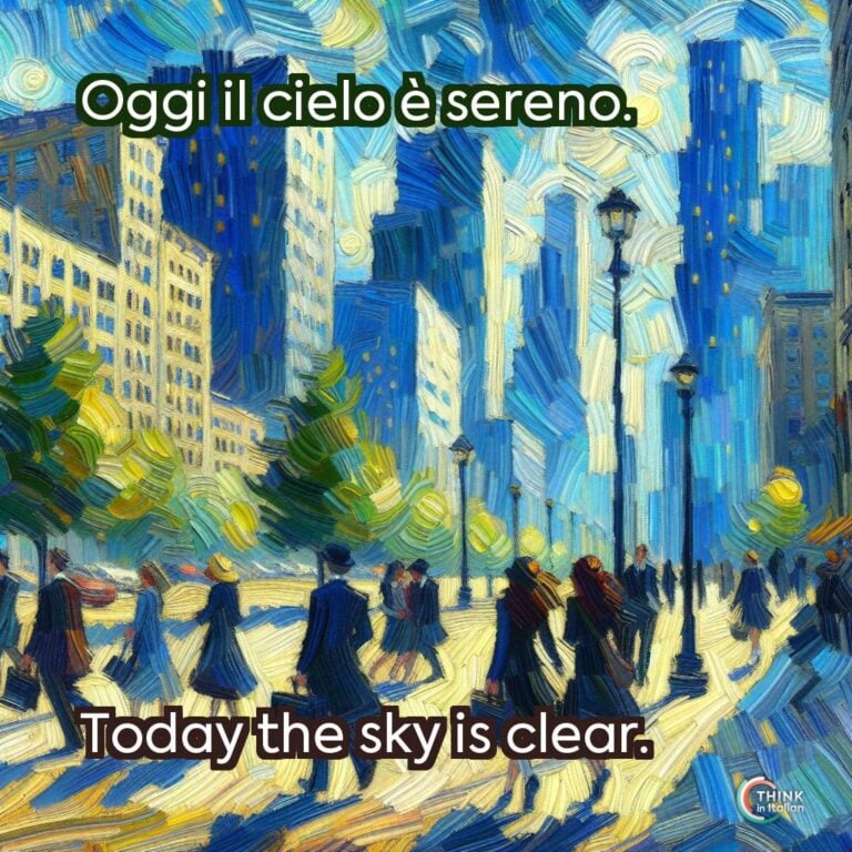 Oggi il cielo è sereno.
