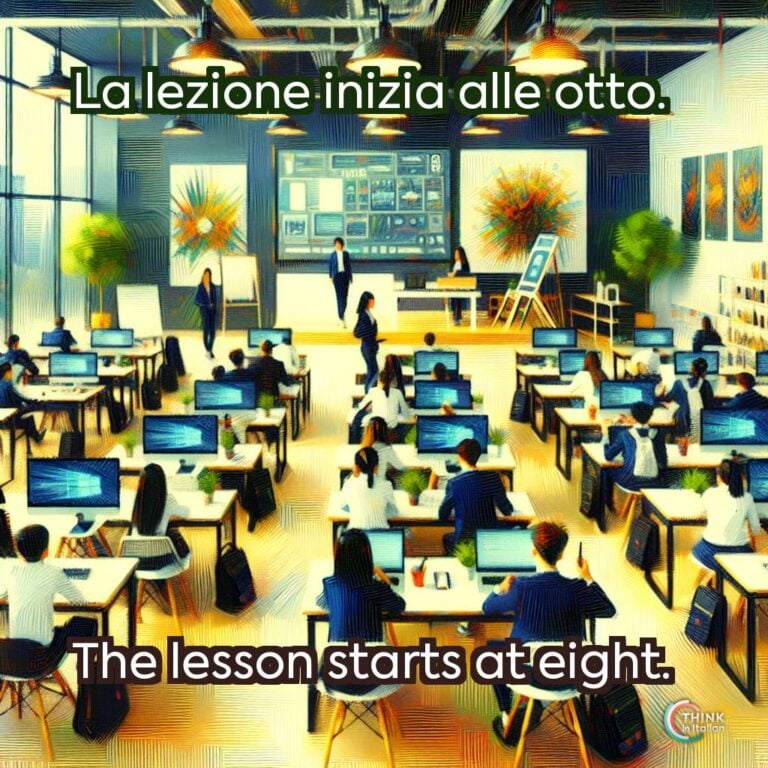 La lezione inizia alle otto.