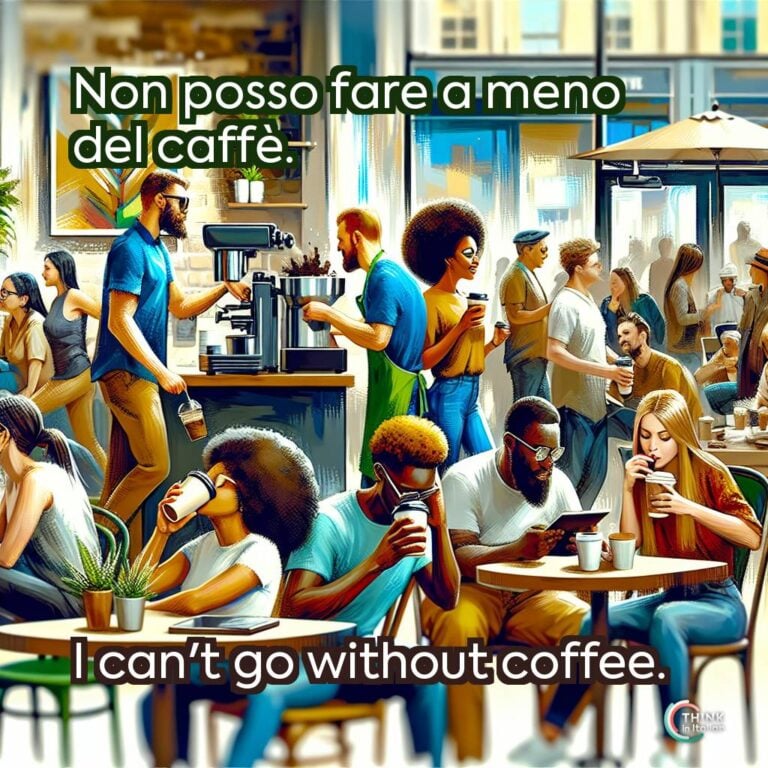 Non posso fare a meno del caffè.