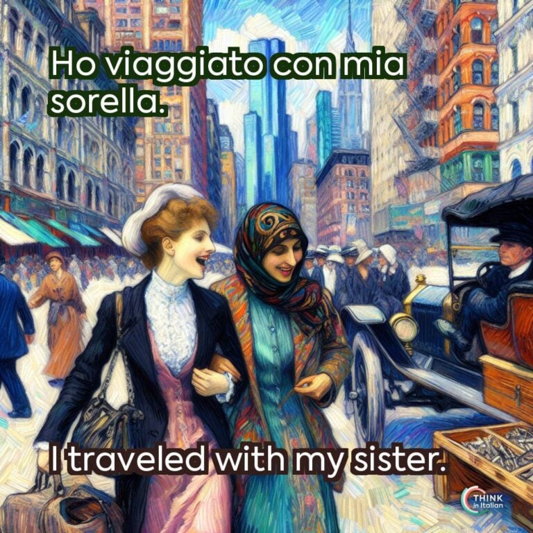 Ho viaggiato con mia sorella.  