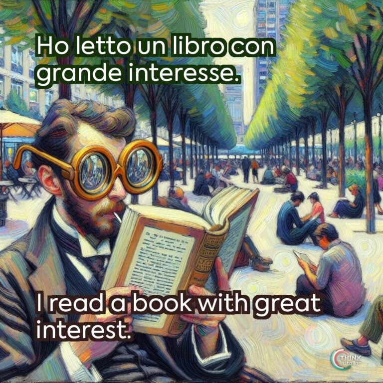 Ho letto un libro con grande interesse.