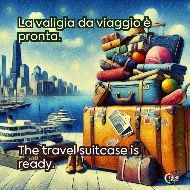 La valigia da viaggio è pronta.