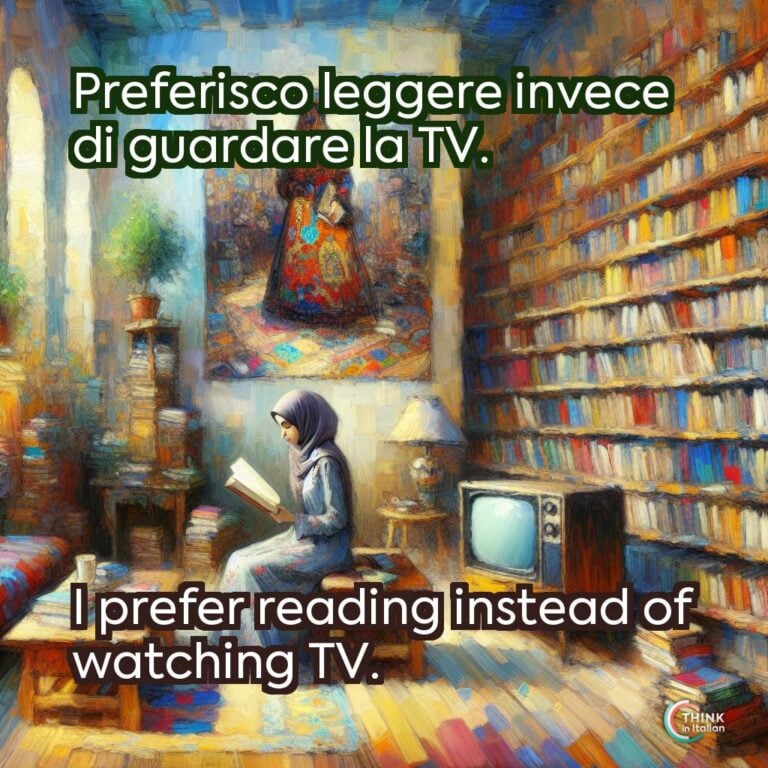 Preferisco leggere invece di guardare la TV.