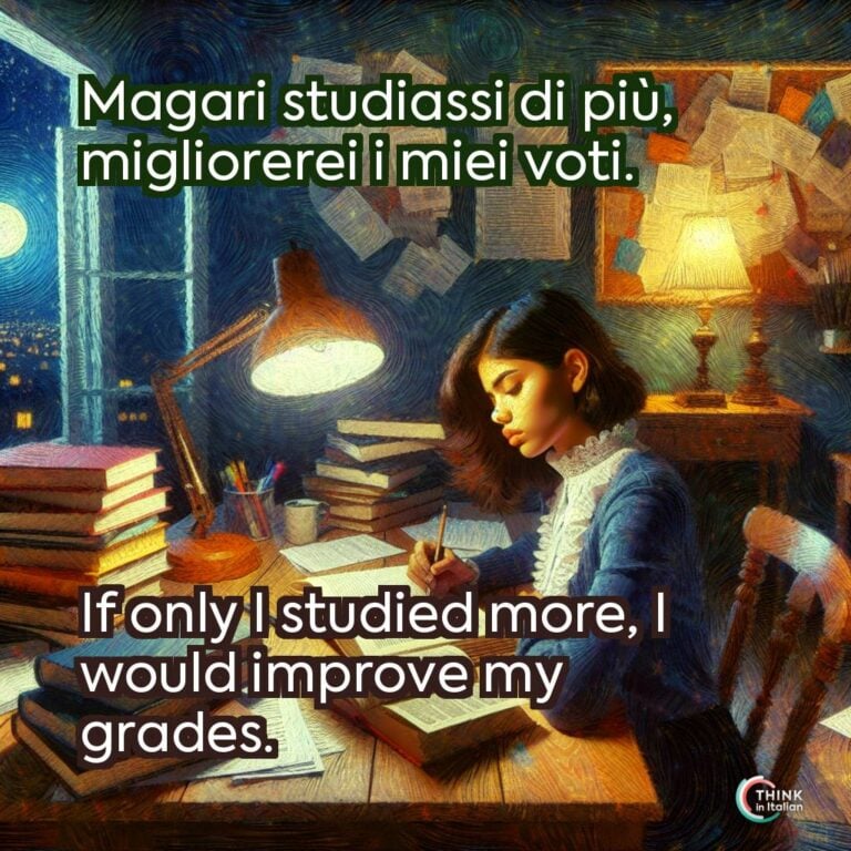 Magari studiassi di più, migliorerei i miei voti.