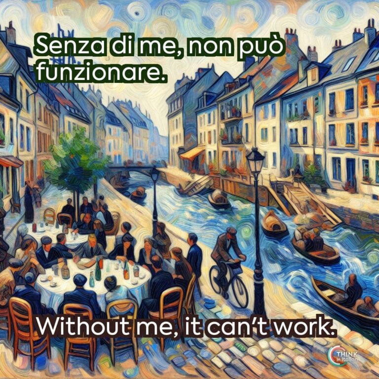Senza di me, non può funzionare.