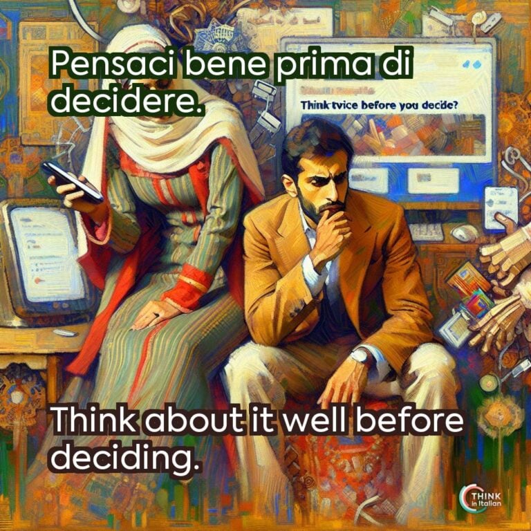Pensaci bene prima di decidere.