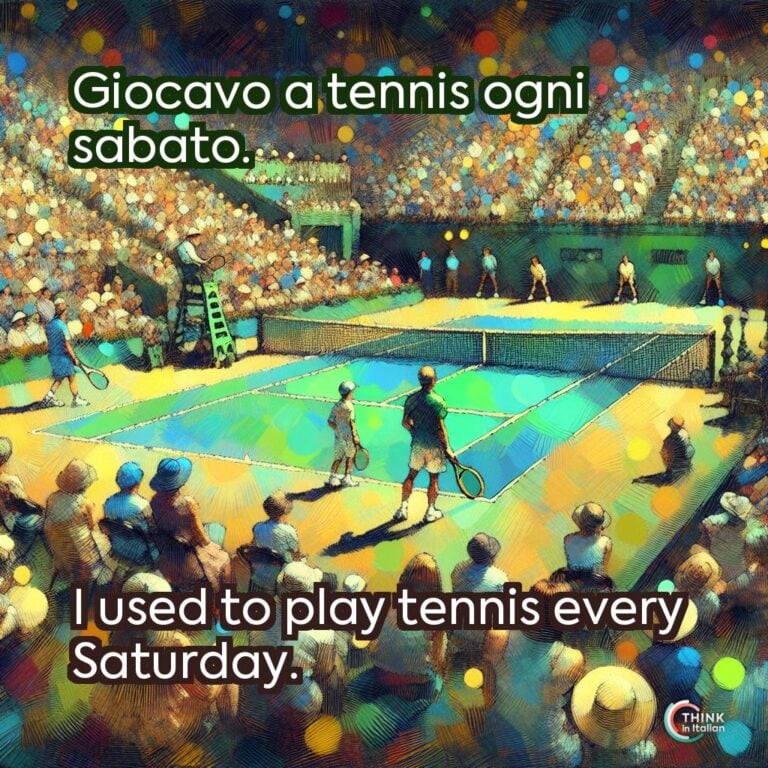 Giocavo a tennis ogni sabato.