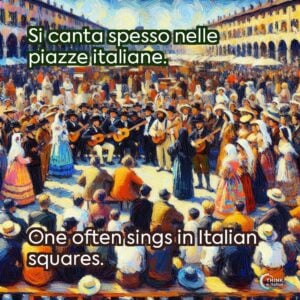 Si canta spesso nelle piazze italiane.