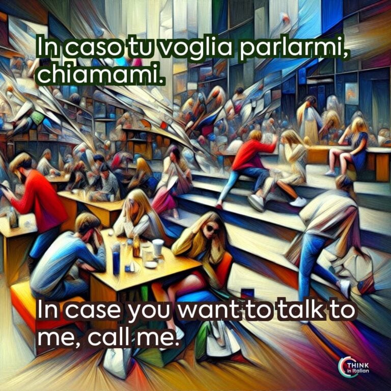In caso tu voglia parlarmi, chiamami.  
