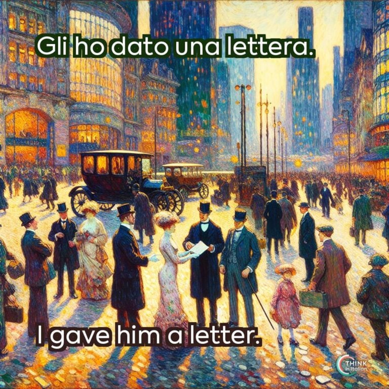 Gli ho dato una lettera.