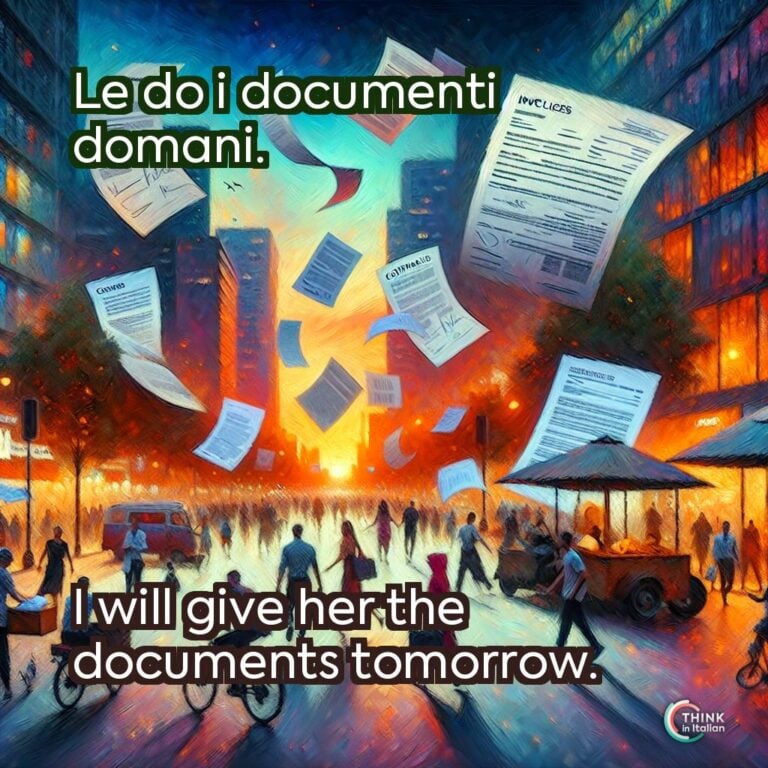 Le do i documenti domani.