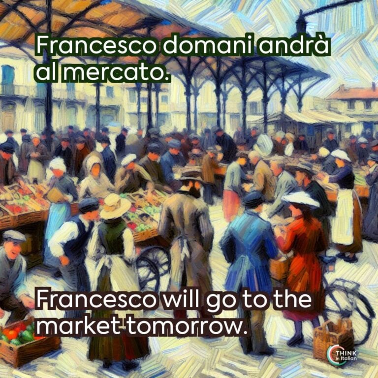 Francesco domani andrà al mercato.