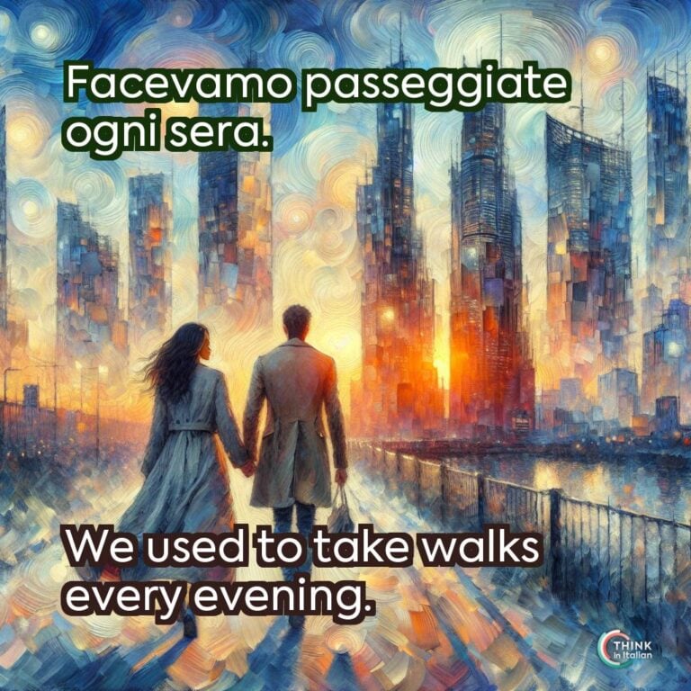Facevamo passeggiate ogni sera.
