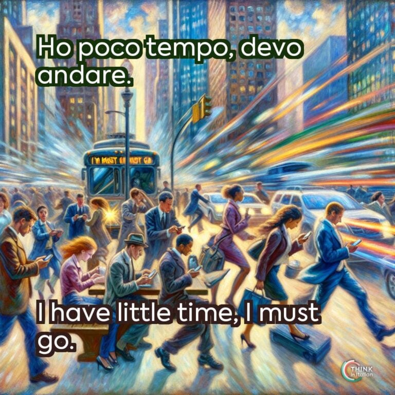 Ho poco tempo, devo andare.