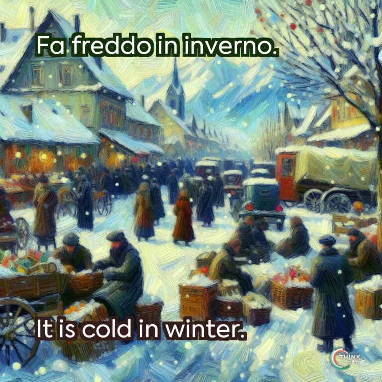 Fa freddo in inverno.