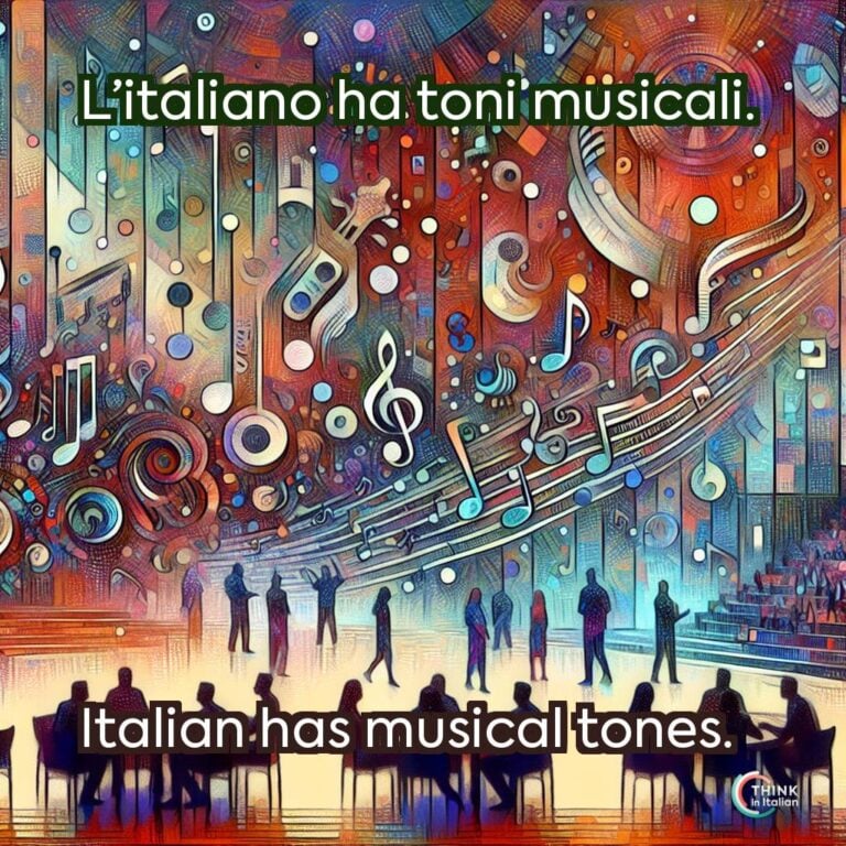 L’italiano ha toni musicali.