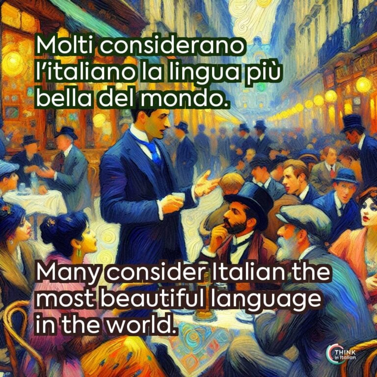 Molti considerano l'italiano la lingua più bella del mondo.