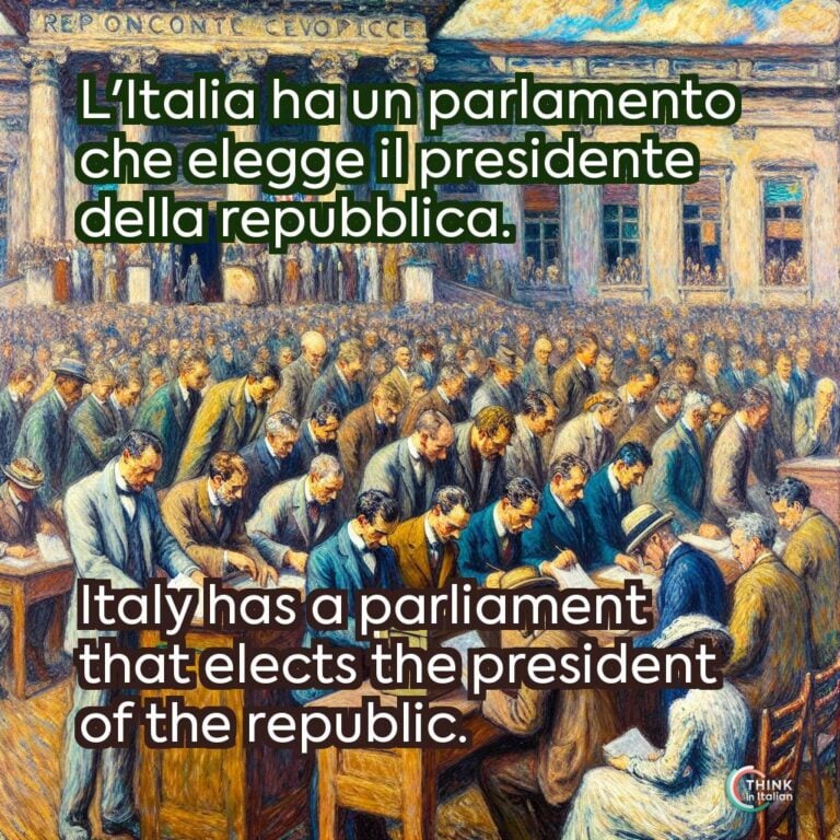 L'Italia ha un parlamento che elegge il presidente della repubblica.