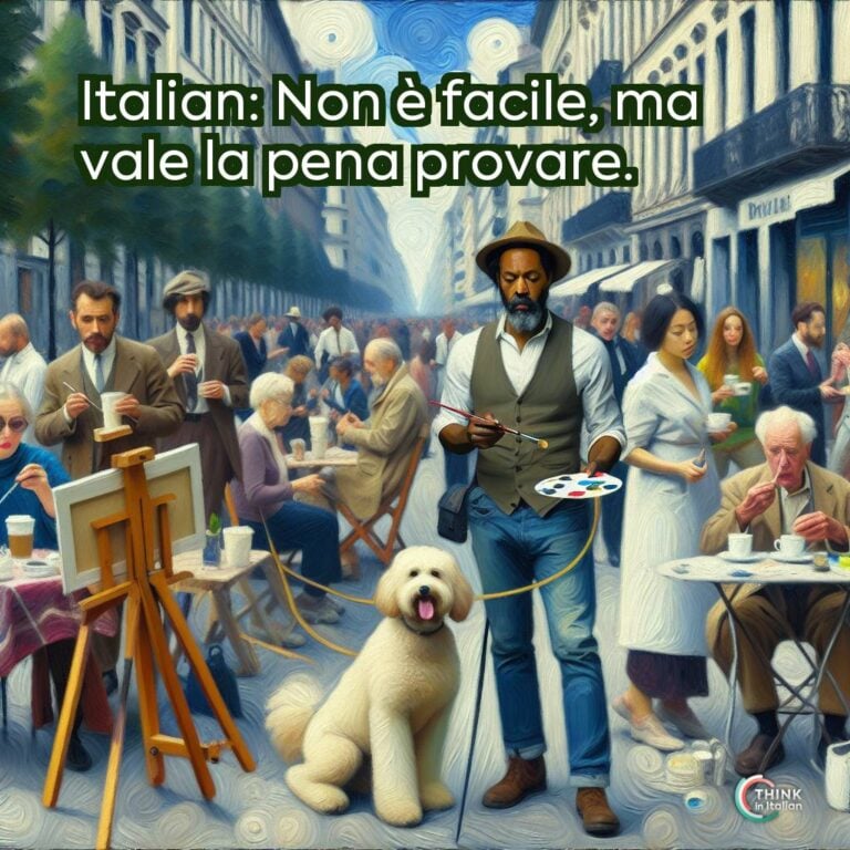 Italian: Non è facile, ma vale la pena provare.