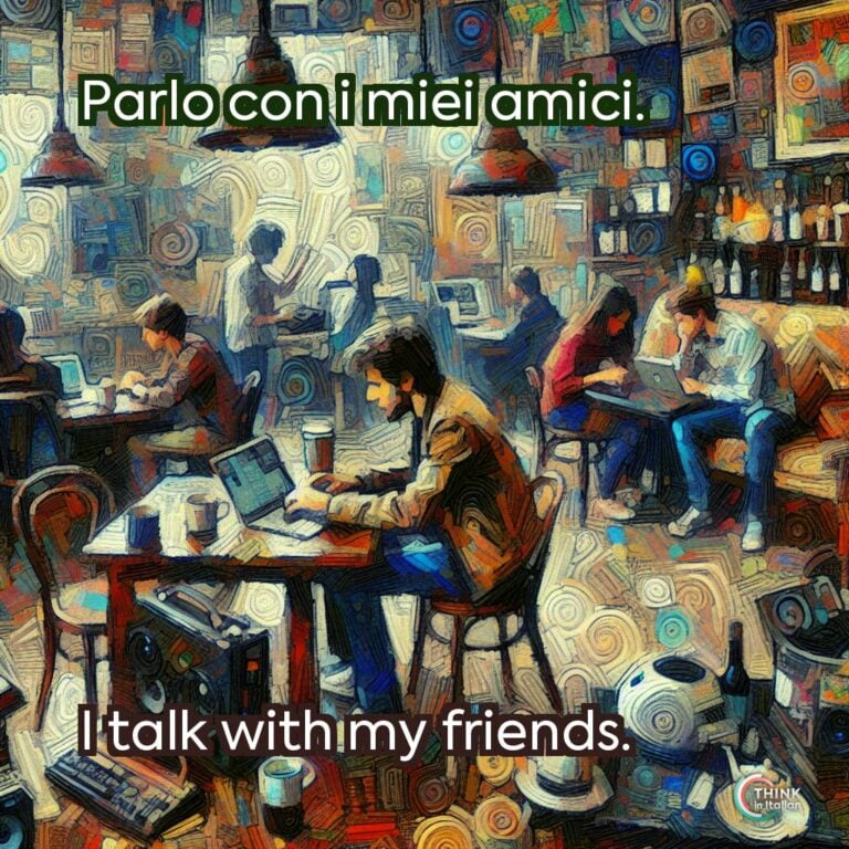 Parlo con i miei amici.