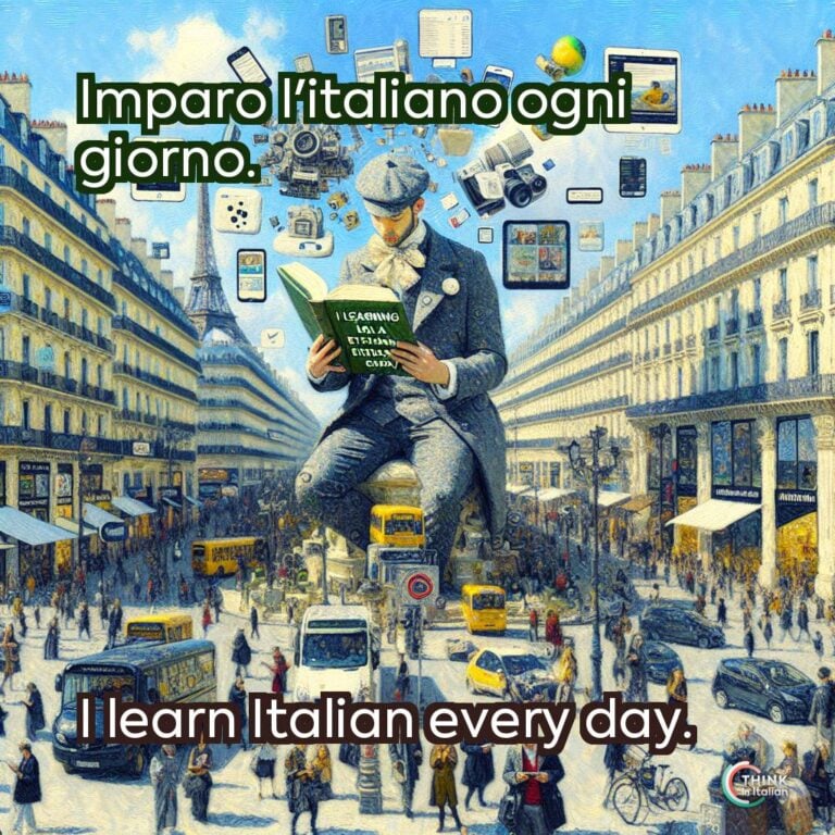 Imparo l'italiano ogni giorno.