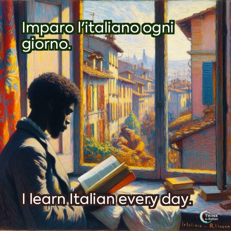 Imparo l'italiano ogni giorno.