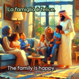 La famiglia è felice.