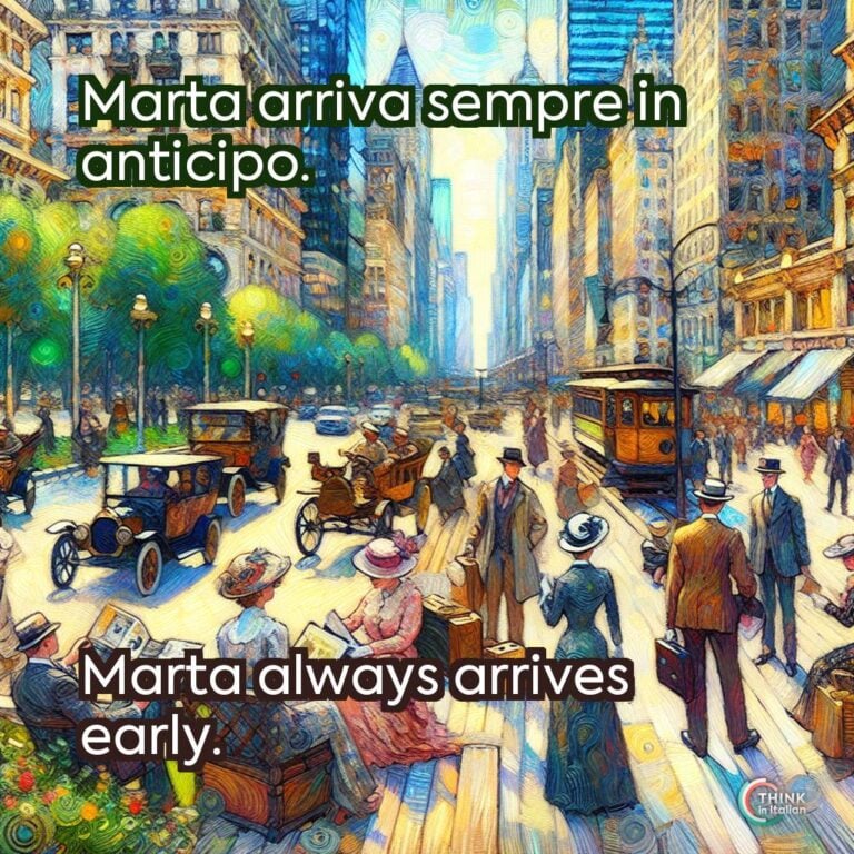 Marta arriva sempre in anticipo.