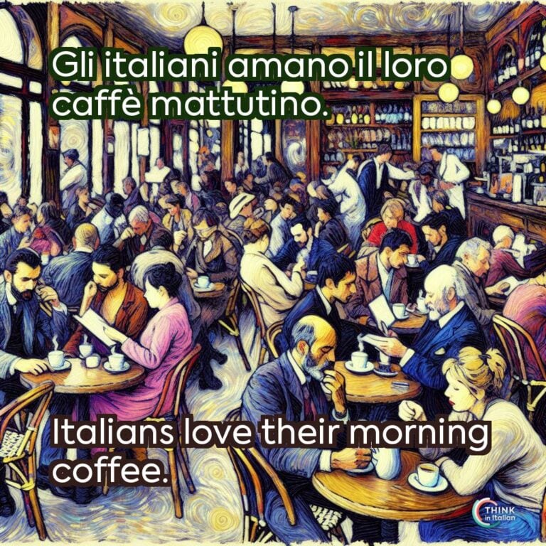 Gli italiani amano il loro caffè mattutino.  
