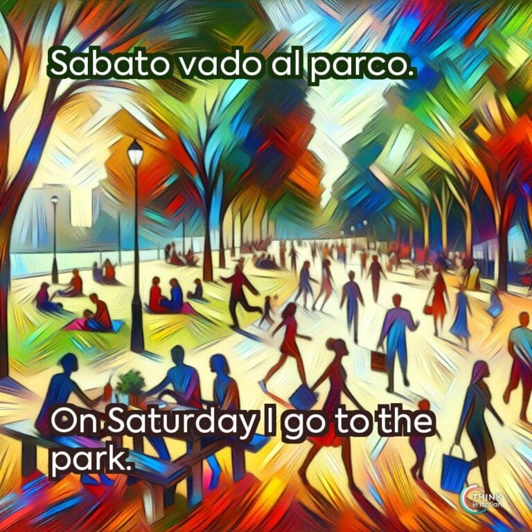 Sabato vado al parco.