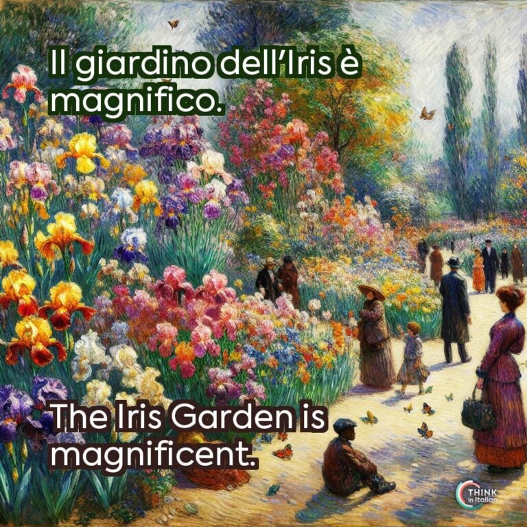 Il giardino dell'Iris è magnifico.