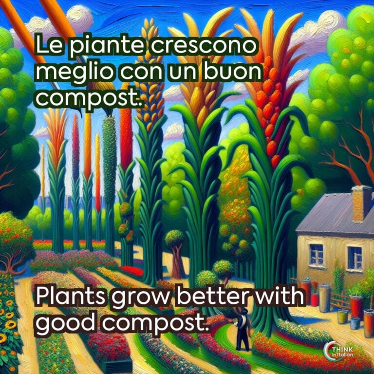Le piante crescono meglio con un buon compost.