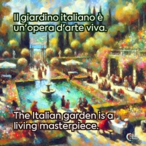 Il giardino italiano è un'opera d'arte viva.