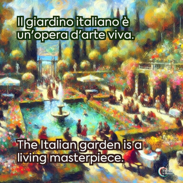 Il giardino italiano è un'opera d'arte viva.