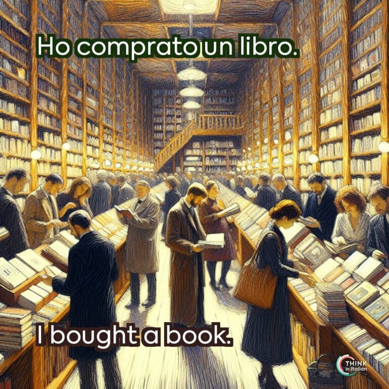 Ho comprato un libro.