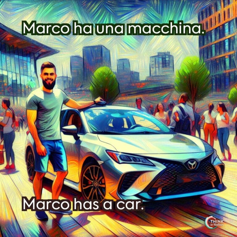 Marco ha una macchina.