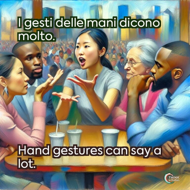 I gesti delle mani dicono molto.