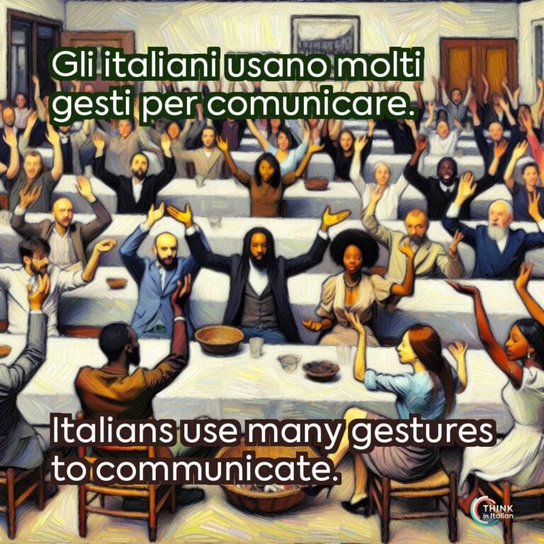 Gli italiani usano molti gesti per comunicare.
