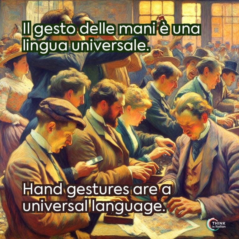 Il gesto delle mani è una lingua universale.