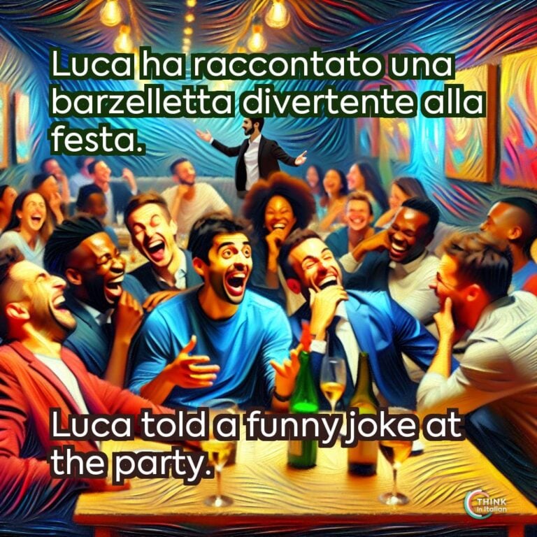 Luca ha raccontato una barzelletta divertente alla festa.