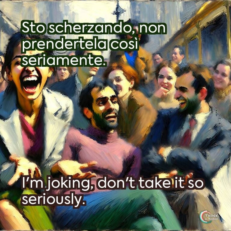 Sto scherzando, non prendertela così seriamente.