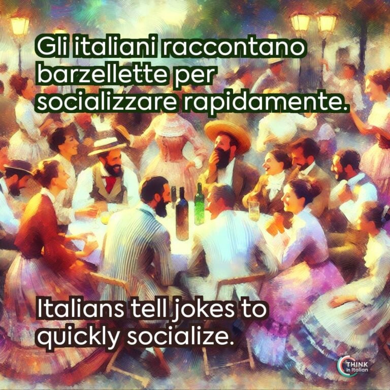 Gli italiani raccontano barzellette per socializzare rapidamente.