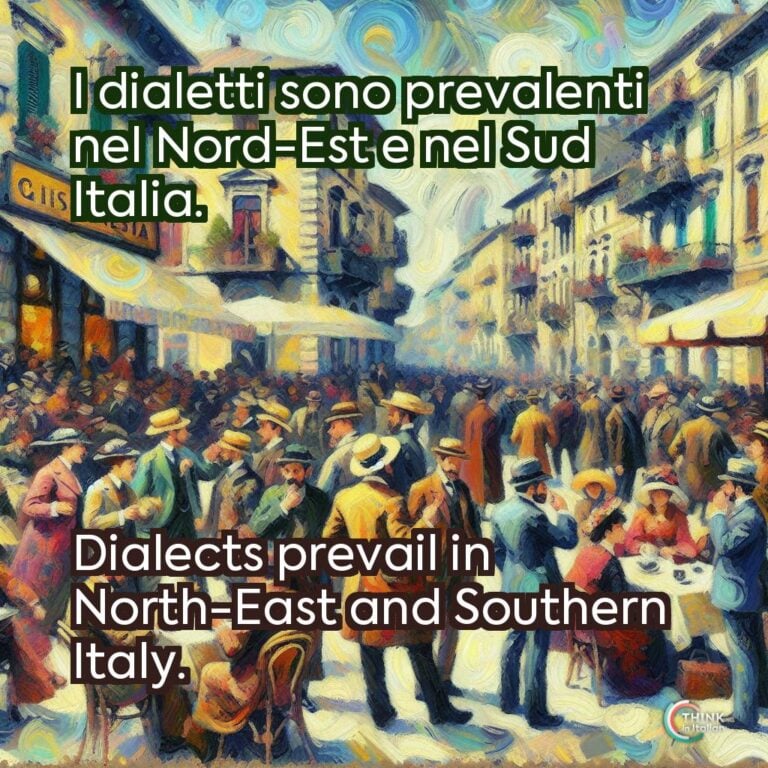 I dialetti sono prevalenti nel Nord-Est e nel Sud Italia.